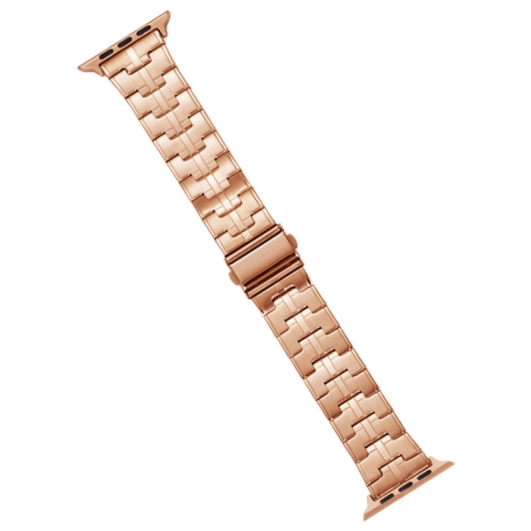 For Apple Watch 38mm Stainless Steel Watch Band(Rose Gold) by bashfashion