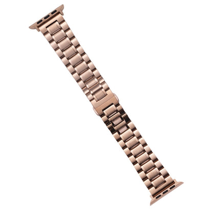 For Apple Watch Series 2 38mm Five-Beads Stainless Steel Watch Band(Rose Gold) by bashfashion