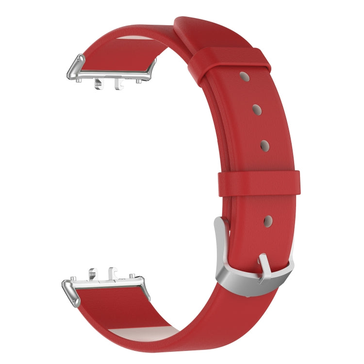 For Samsung Galaxy Fit 3 PU Leather Watch Band(Red) by bashfashion