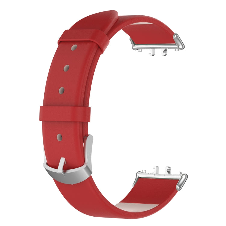 For Samsung Galaxy Fit 3 PU Leather Watch Band(Red) by bashfashion