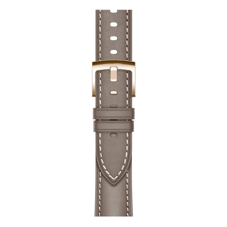 For Huawei Watch GT 4 18mm Genuine Leather Watch Band(Brown) by bashfashion