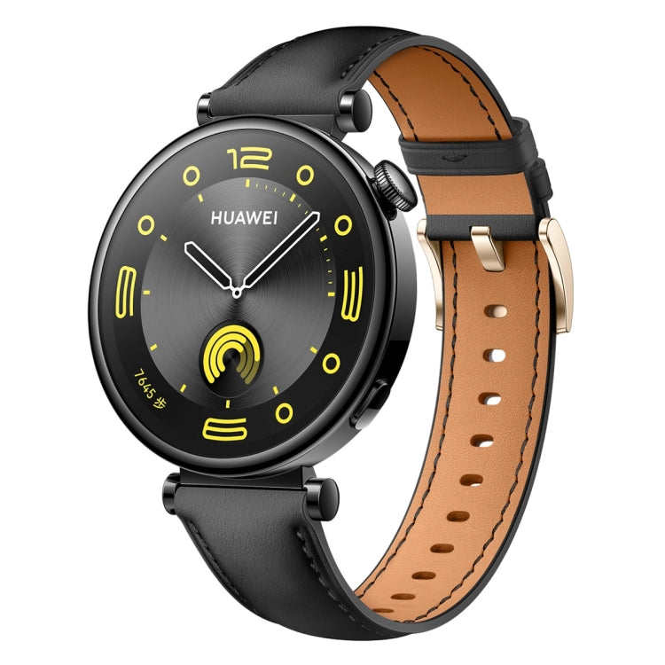 For Huawei Watch GT 4 18mm Genuine Leather Watch Band(Black) by bashfashion