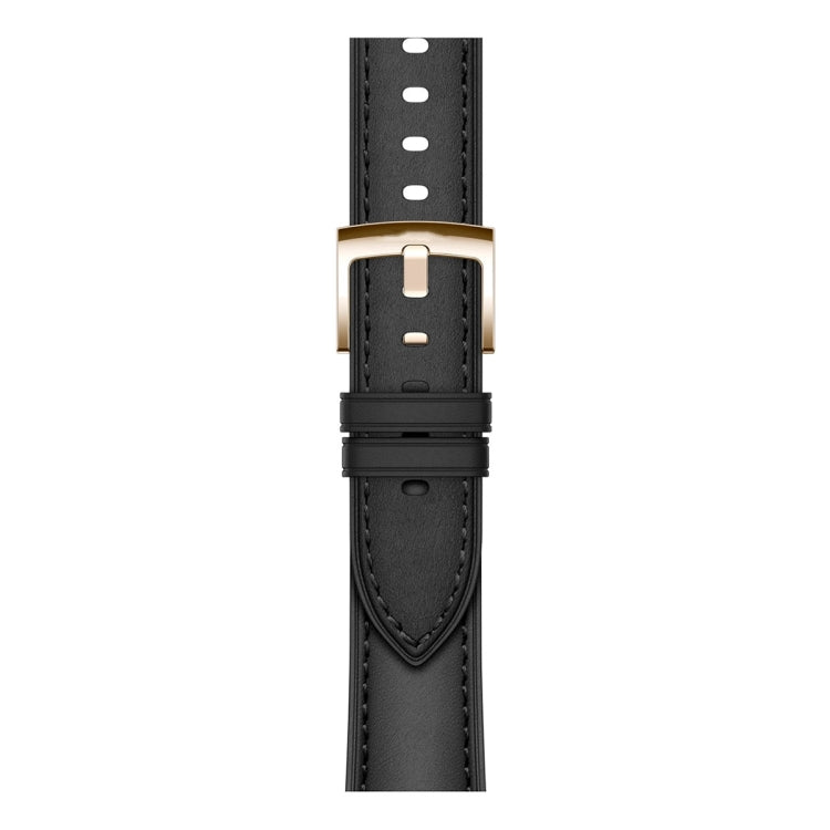 For Huawei Watch GT 4 18mm Genuine Leather Watch Band(Black) by bashfashion