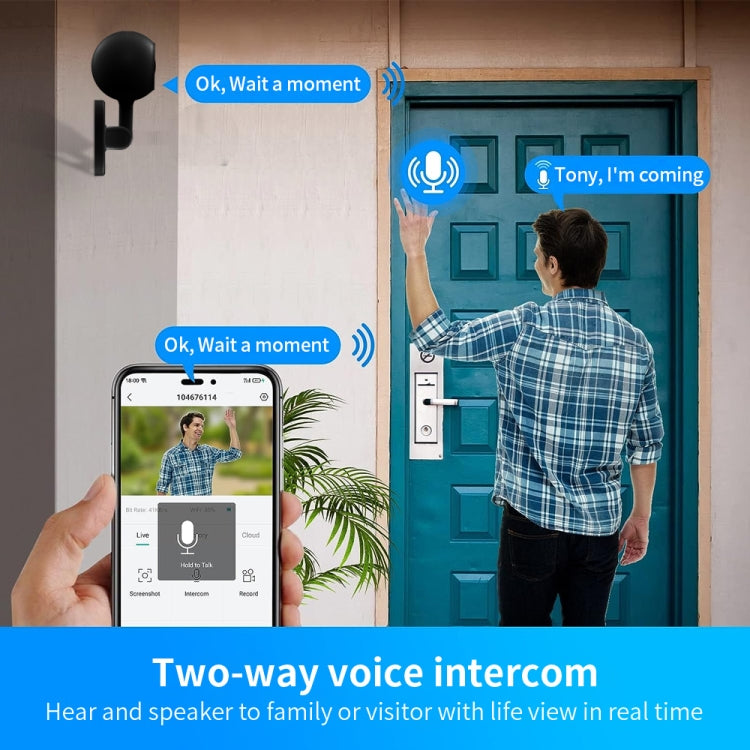 A25 Wireless WiFi Mini Night Vision Camera(Black) by bashfashion