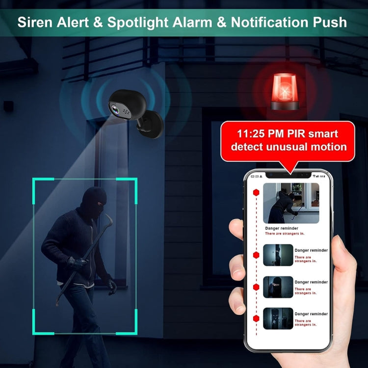 A25 Wireless WiFi Mini Night Vision Camera(Black) by bashfashion