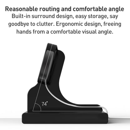 For Apple Watch Series Smart Watch Charging Stand PC Base(Black) by bashfashion