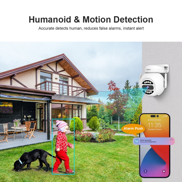 SriHome SH047 4MP IP66 Waterproof Motion Detection Night Vision WiFi HD Camera(AU Plug) by SriHome