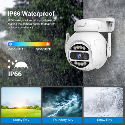 SriHome SH047 4MP IP66 Waterproof Motion Detection Night Vision WiFi HD Camera(UK Plug) by SriHome