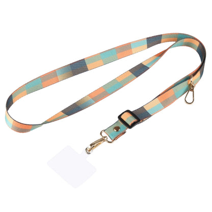 Adjustable Crossbody Mobile Phone Wide Long Lanyard(Colorful Plaid) by bashfashion