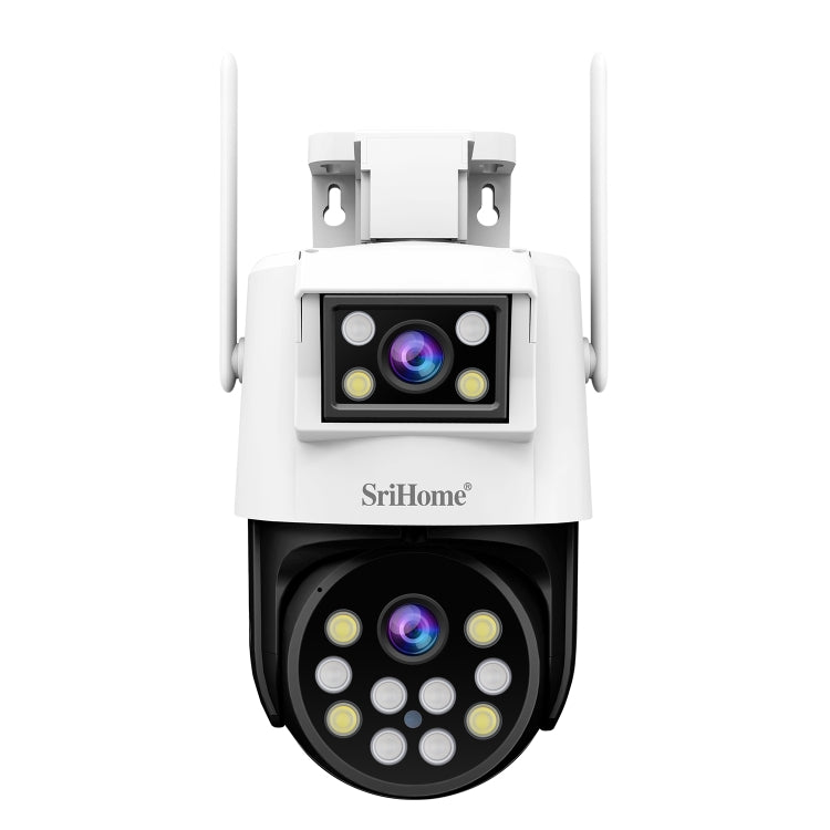 SriHome SH048 2MP + 2MP Humanoid Tracking Smart Night Vision Dual Lens IP Camera(UK Plug) by SriHome