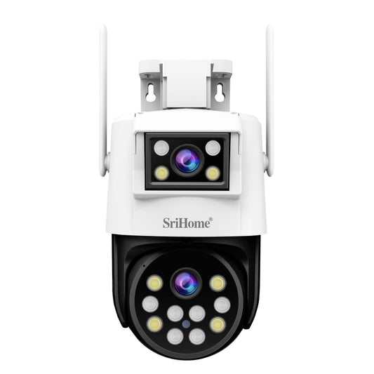 SriHome SH048 2MP + 2MP Humanoid Tracking Smart Night Vision Dual Lens IP Camera(AU Plug) by SriHome