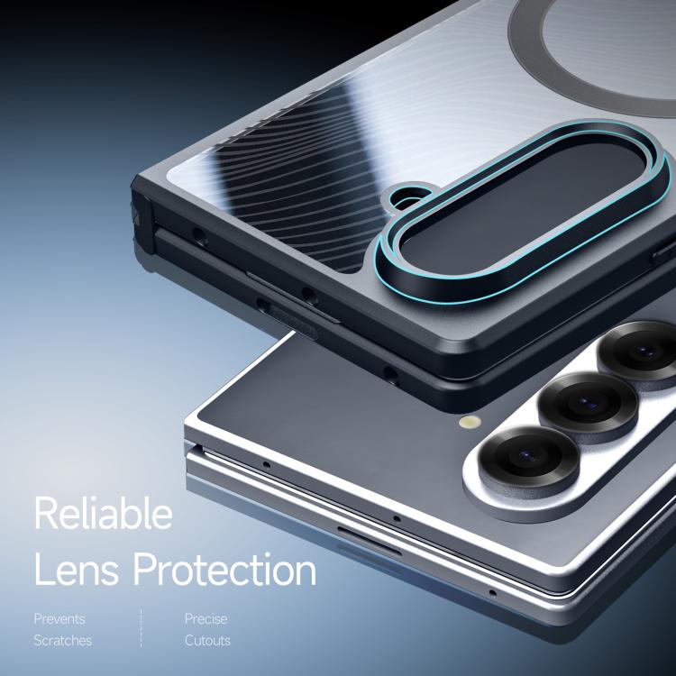 For Samsung Galaxy Z Fold7 5G DUX DUCIS Aimo Mag Series TPU + PC MagSafe Frosted Feel Phone Case(Black) by DUX DUCIS