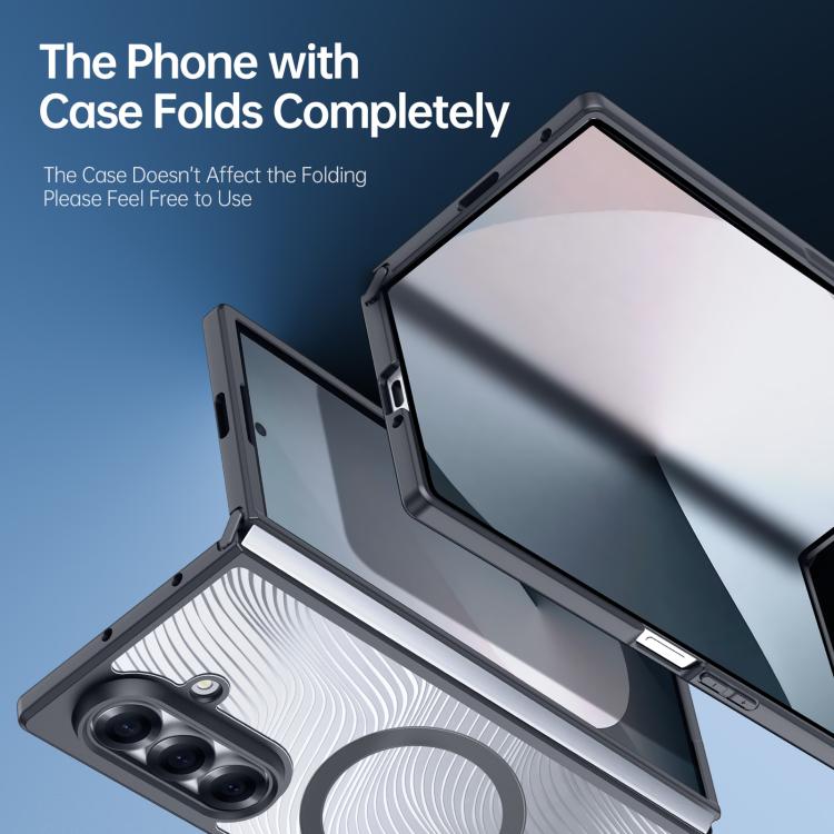 For Samsung Galaxy Z Fold7 5G DUX DUCIS Aimo Mag Series TPU + PC MagSafe Frosted Feel Phone Case(Black) by DUX DUCIS