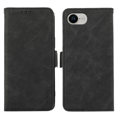 For iPhone 16e ABEEL Frosted Magnetic RFID Leather Phone Case(Black) by bashfashion