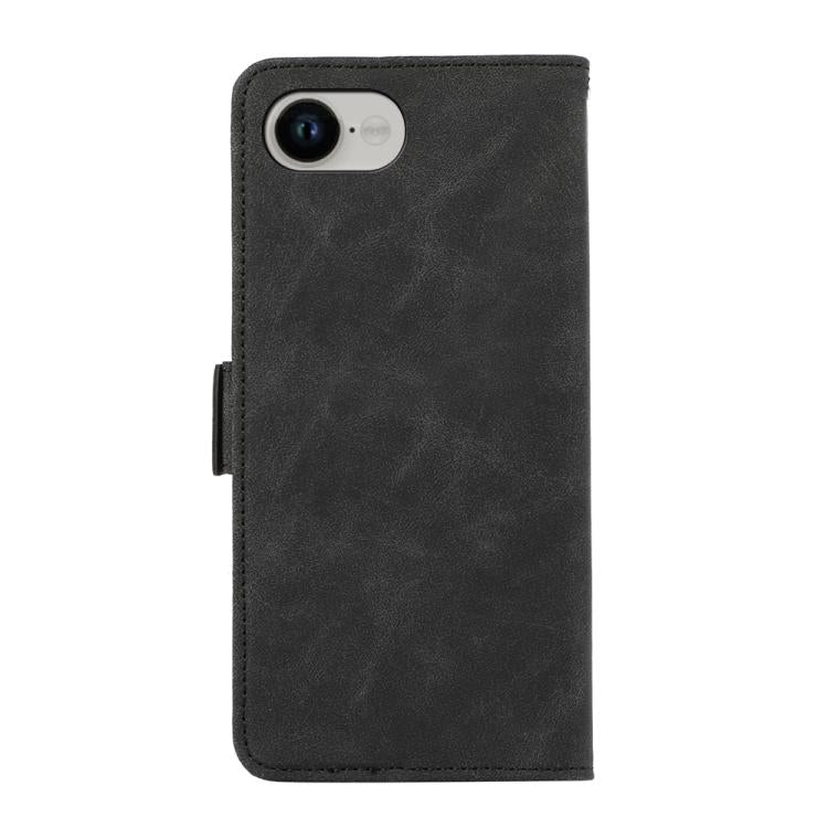 For iPhone 16e ABEEL Frosted Magnetic RFID Leather Phone Case(Black) by bashfashion