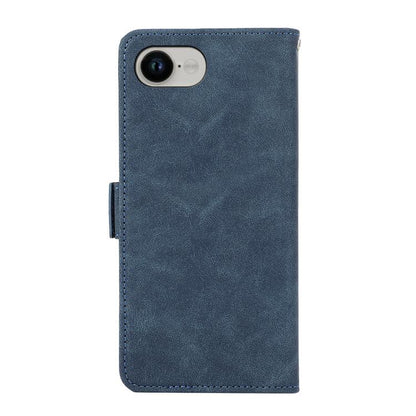 For iPhone 16e ABEEL Frosted Magnetic RFID Leather Phone Case(Blue) by bashfashion