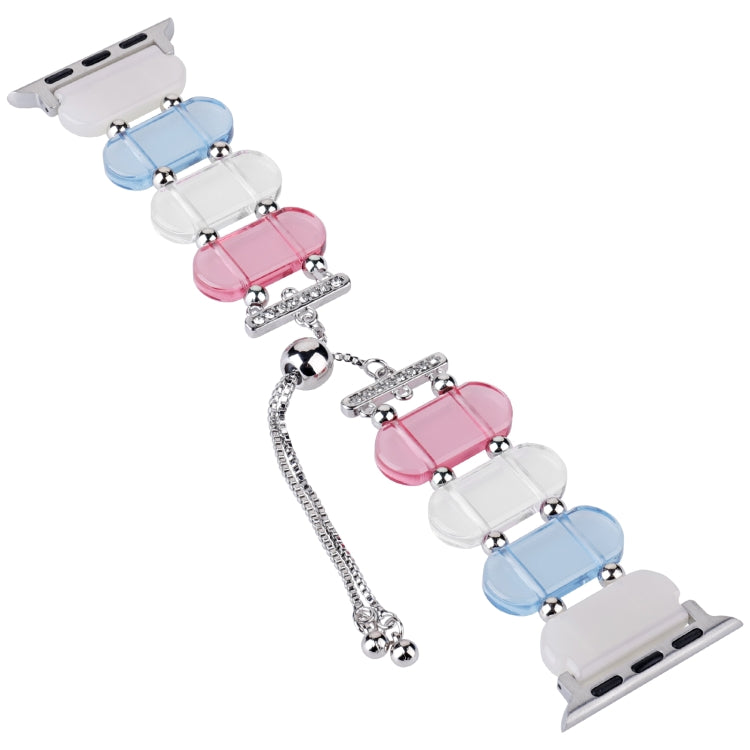 For Apple Watch SE 2023 40mm Resin Retractable Chain Watch Band(Colors) by bashfashion