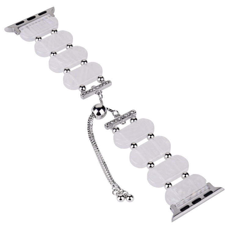 For Apple Watch SE 2023 40mm Resin Retractable Chain Watch Band(Fluorescent) by bashfashion