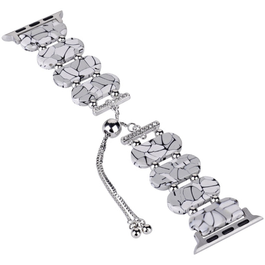 For Apple Watch SE 2023 40mm Resin Retractable Chain Watch Band(Cracks) by bashfashion