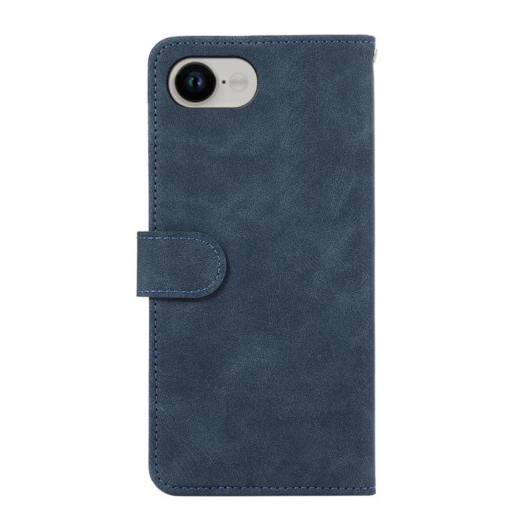 For iPhone 16e ABEEL Color Block Magnetic RFID Leather Phone Case(Blue-Brown) by bashfashion