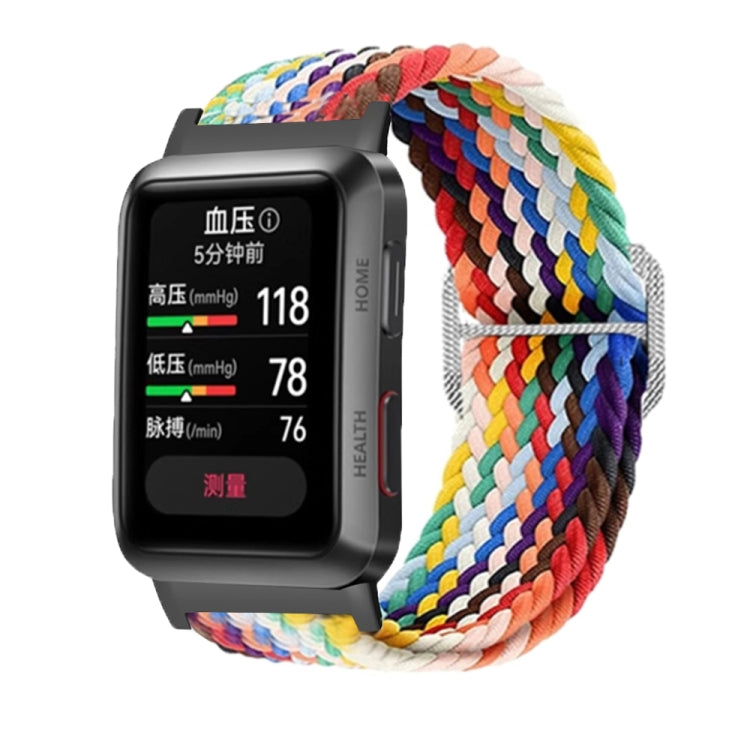 For Huawei Watch D Adjustable Woven Nylon Watch Band(Rainbow) by bashfashion