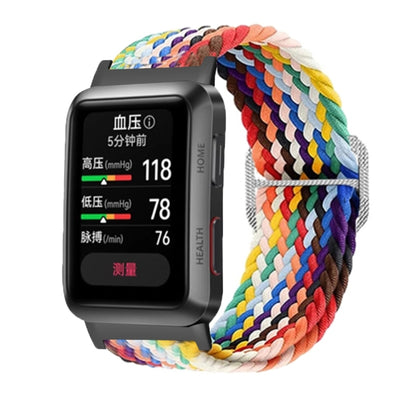 For Huawei Watch D Adjustable Woven Nylon Watch Band(Rainbow) by bashfashion