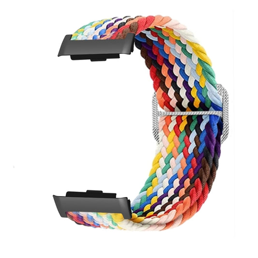 For Huawei Watch D Adjustable Woven Nylon Watch Band(Rainbow) by bashfashion