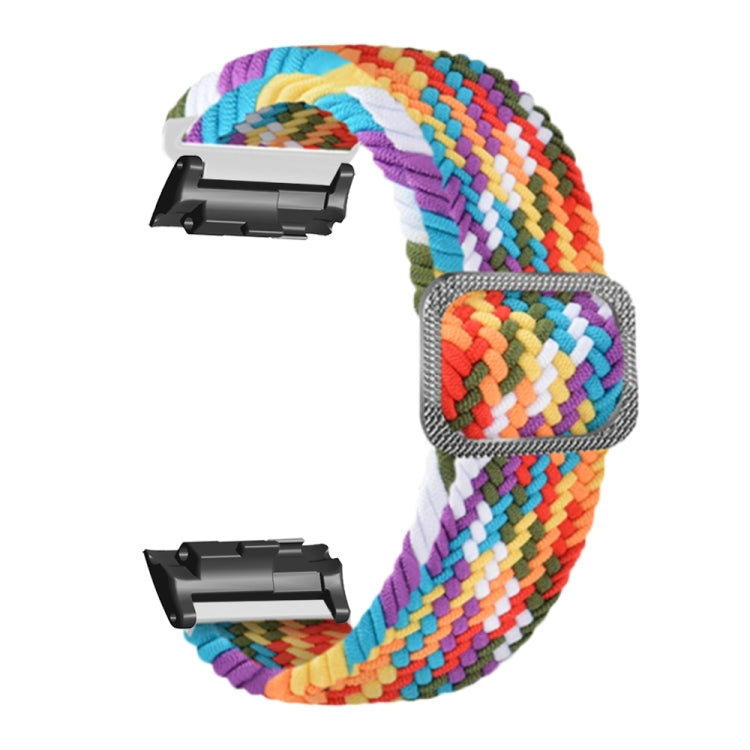 For Huawei Watch D Adjustable Woven Nylon Watch Band(Rainbow) by bashfashion
