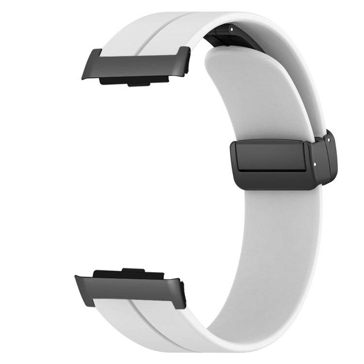 For Huawei Watch D Solid Color Folding Magnetic Buckle Silicone Watch Band(White) by bashfashion