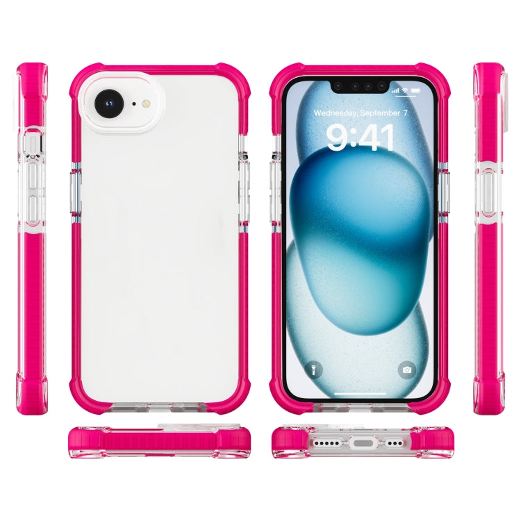 For iPhone 16e Acrylic Full Coverage Shockproof Phone Case(Pink) by bashfashion