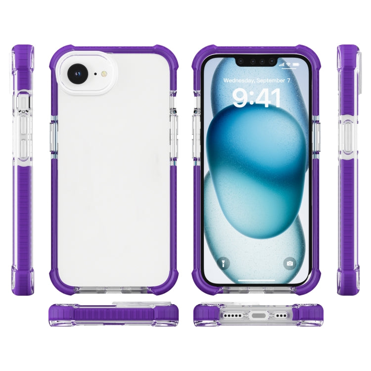 For iPhone 16e Acrylic Full Coverage Shockproof Phone Case(Purple) by bashfashion