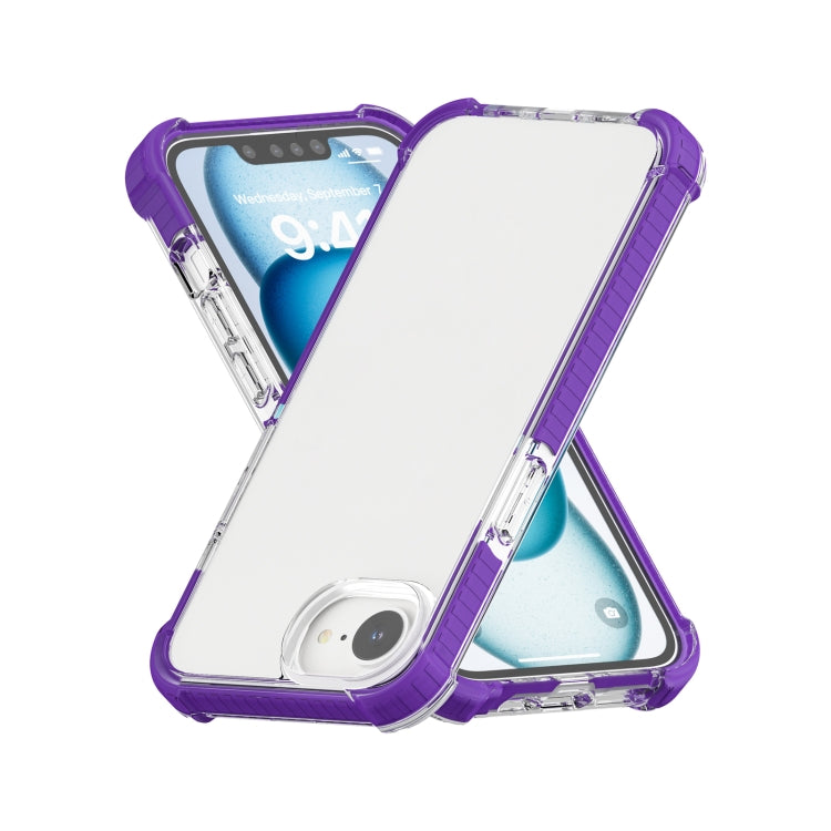 For iPhone 16e Acrylic Full Coverage Shockproof Phone Case(Purple) by bashfashion