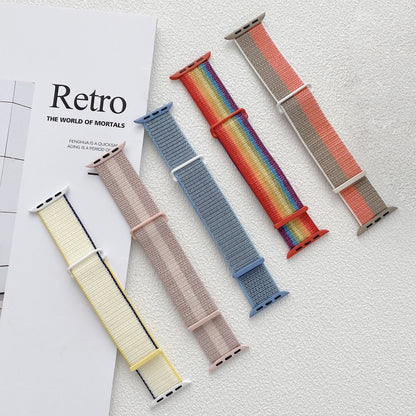 For Apple Watch Ultra 2 49mm Dual Hook and Loop Nylon Watch Band(Colorful Starlight) by bashfashion