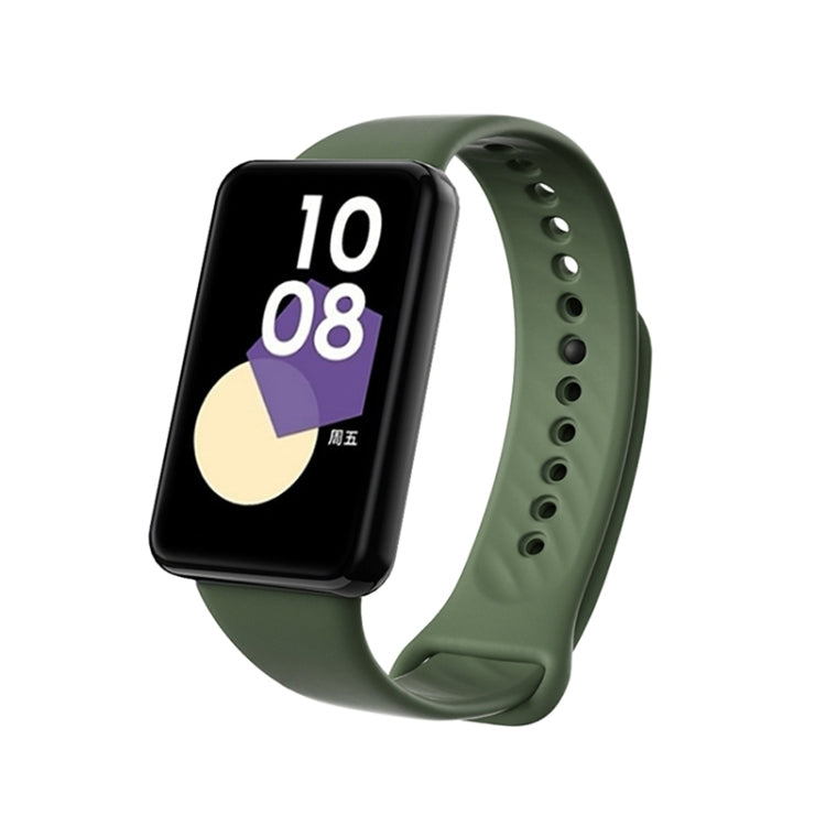 For Honor Band 9 Black Buckle TPU Watch Band(Dark Green) by bashfashion