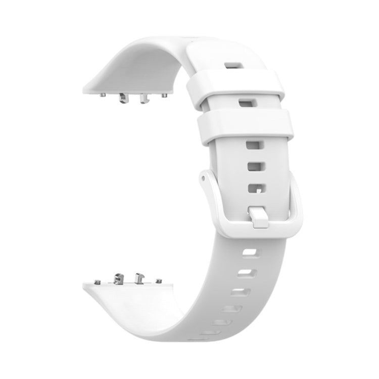 For Samsung Galaxy Fit 3 Solid Color Buckle Silicone Watch Band(White) by bashfashion