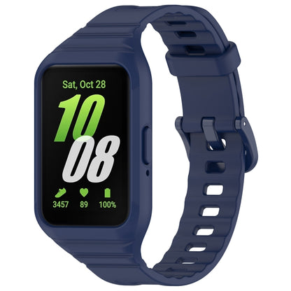 For Samsung Galaxy Fit 3 Solid Color Integrated TPU Watch Band(Midnight Blue) by bashfashion