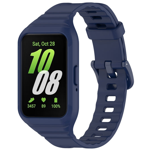 For Samsung Galaxy Fit 3 Solid Color Integrated TPU Watch Band(Midnight Blue) by bashfashion