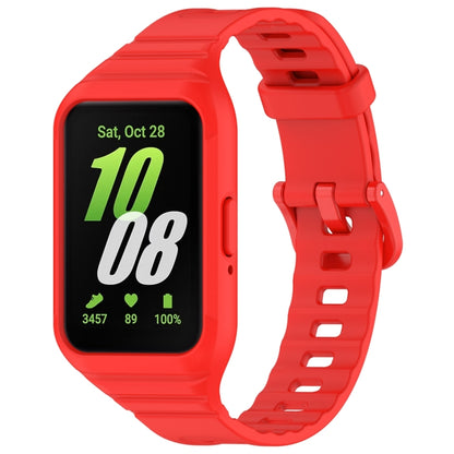 For Samsung Galaxy Fit 3 Solid Color Integrated TPU Watch Band(Red) by bashfashion