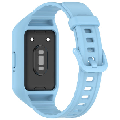 For Samsung Galaxy Fit 3 Solid Color Integrated TPU Watch Band(Light Blue) by bashfashion