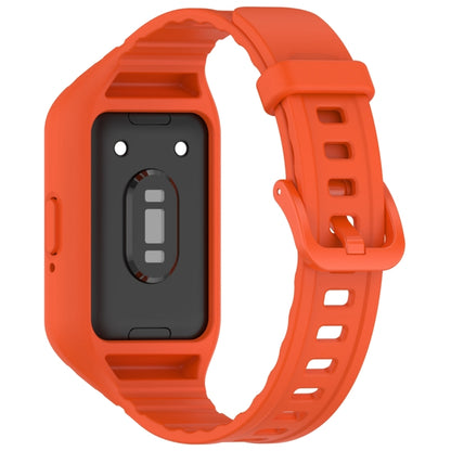 For Samsung Galaxy Fit 3 Solid Color Integrated TPU Watch Band(Orange) by bashfashion