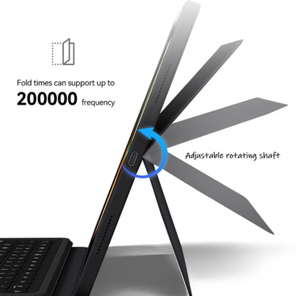 For iPad Pro 11 ZGA K01 Wireless Bluetooth Magnetic Keyboard Tablet Leather Case(Black) by ZGA