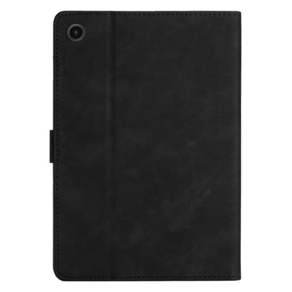 For Samsung Galaxy Tab A11 / A9 X110/X115 Coconut Tree Embossed Leather Tablet Case(Black) by bashfashion