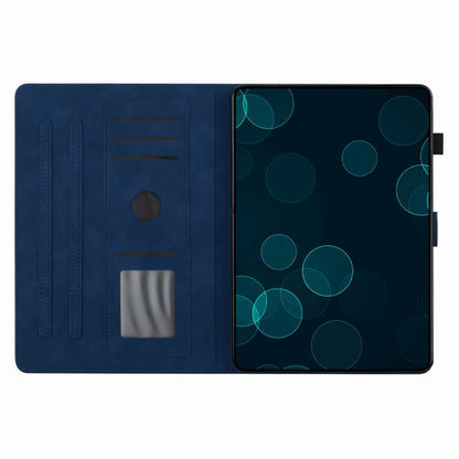 For Samsung Galaxy Tab S5e T720/T725 Coconut Tree Embossed Smart Leather Tablet Case(Blue) by bashfashion