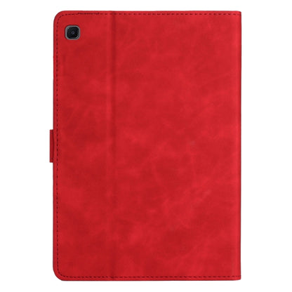 For Samsung Galaxy Tab S6 Lite P610/P615 Coconut Tree Embossed Smart Leather Tablet Case(Red) by bashfashion