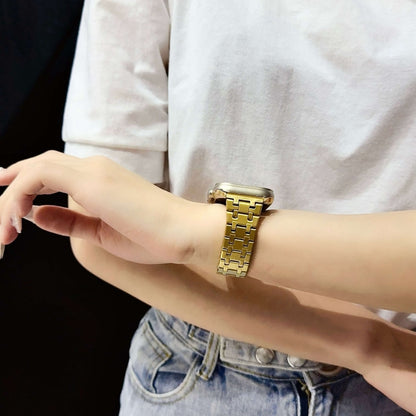 For Apple Watch Series 6 40mm Double T Stainless Steel Watch Band(Black) by bashfashion