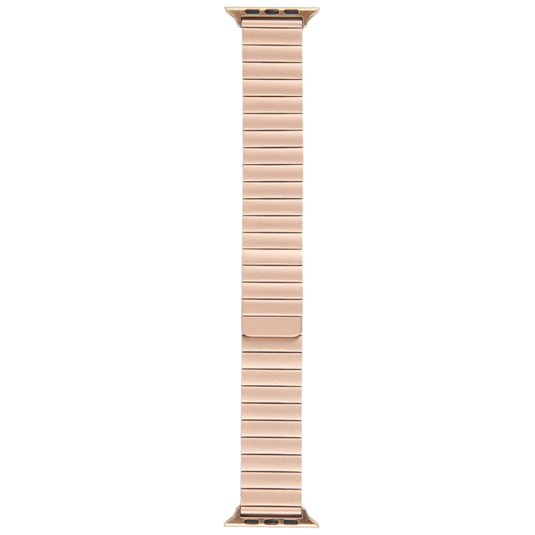 For Apple Watch Series 9 45mm Bamboo Stainless Steel Magnetic Watch Band(Rose Gold) by bashfashion