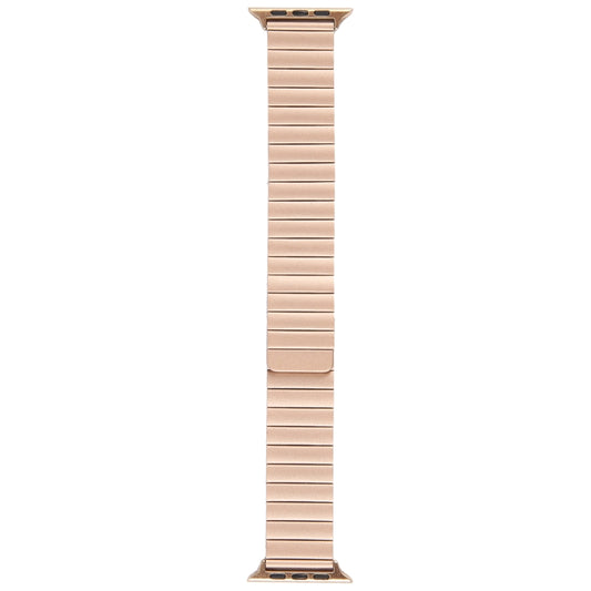 For Apple Watch Series 9 45mm Bamboo Stainless Steel Magnetic Watch Band(Rose Gold) by bashfashion
