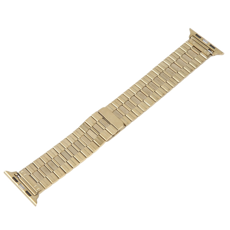 For Apple Watch Series 9 45mm Bamboo Stainless Steel Magnetic Watch Band(Gold) by bashfashion