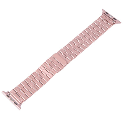 For Apple Watch Series 9 45mm Bamboo Stainless Steel Magnetic Watch Band(Pink) by bashfashion