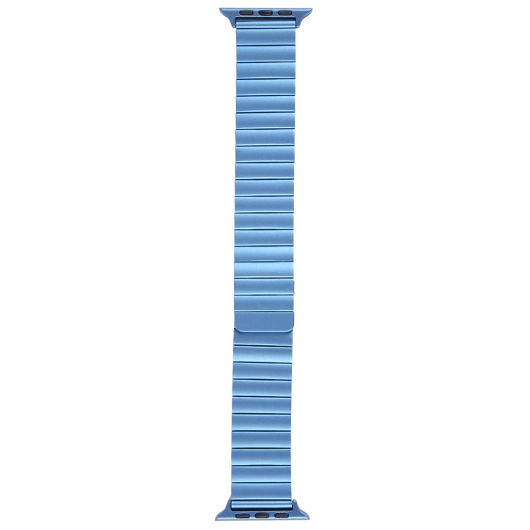 For Apple Watch Series 9 45mm Bamboo Stainless Steel Magnetic Watch Band(Blue) by bashfashion